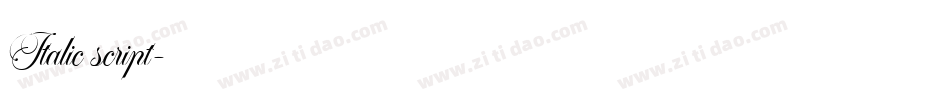 Italic script字体转换
